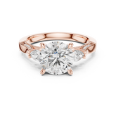 Fancy Beaded Band Engagement Ring